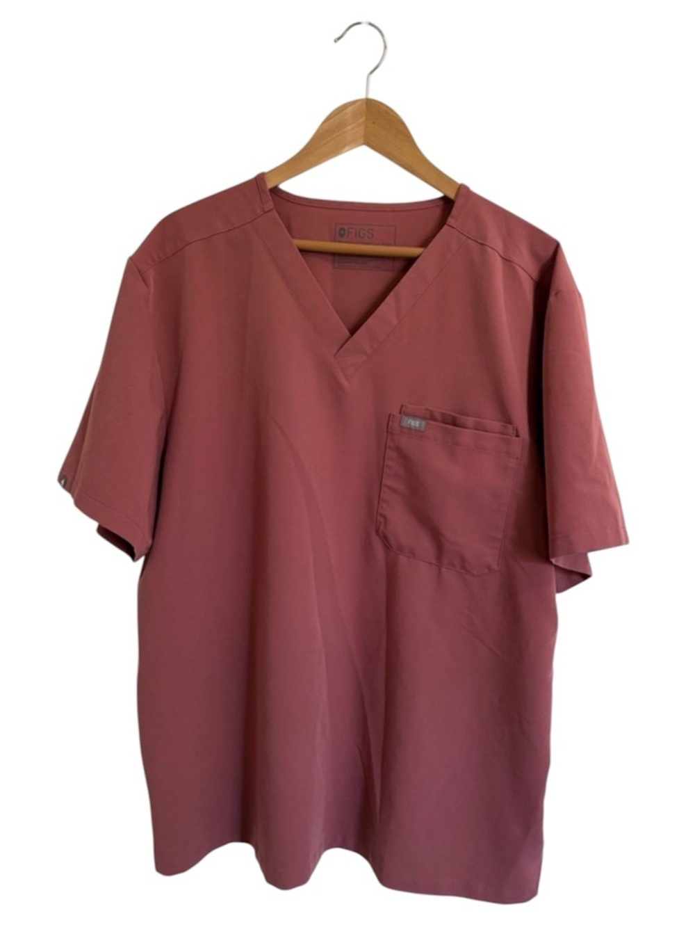 Figs Leon Three Pocket Scrub Top Mauve Size XXL